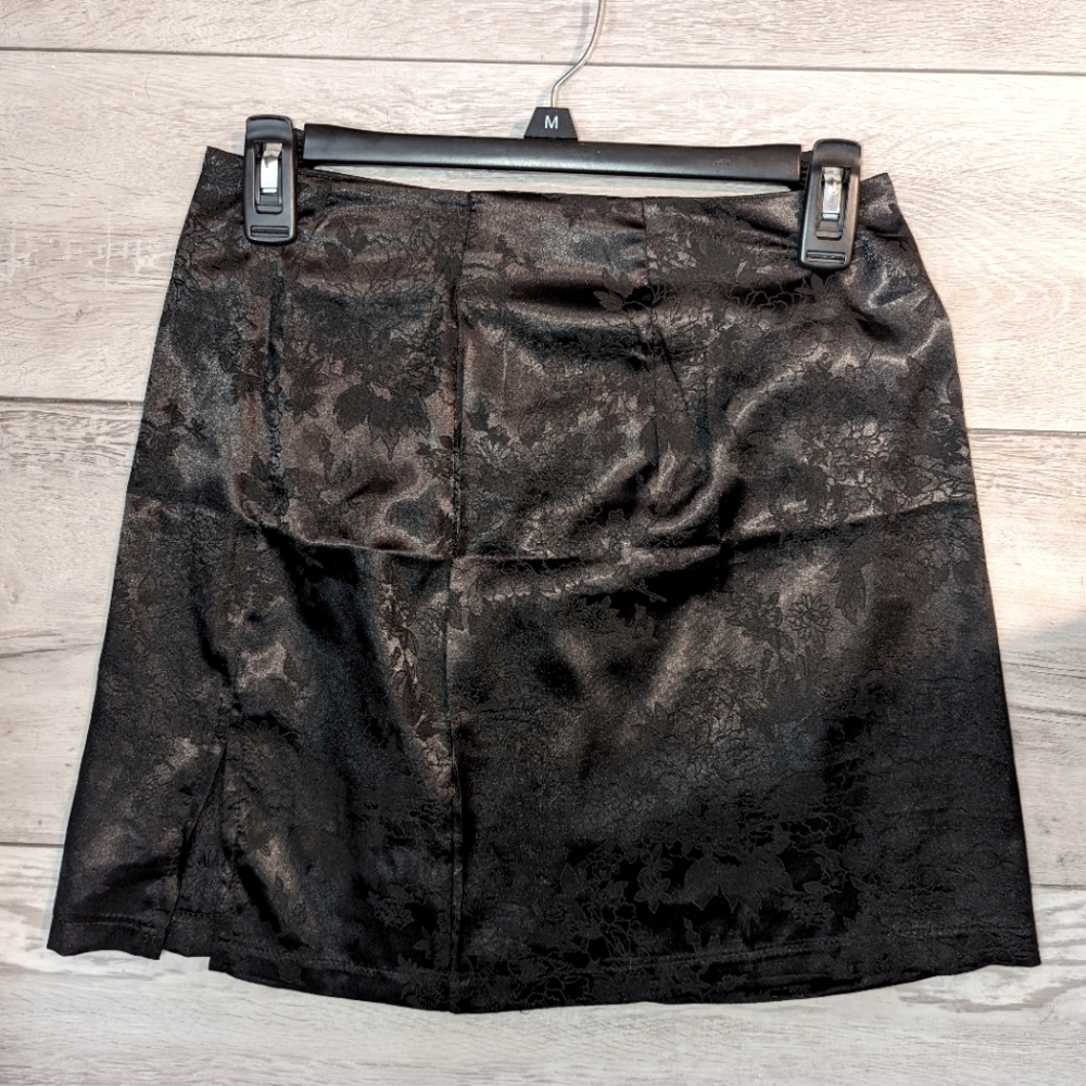 Black mini skirt